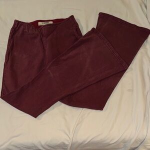 Women's Burgundy Flare Jeans